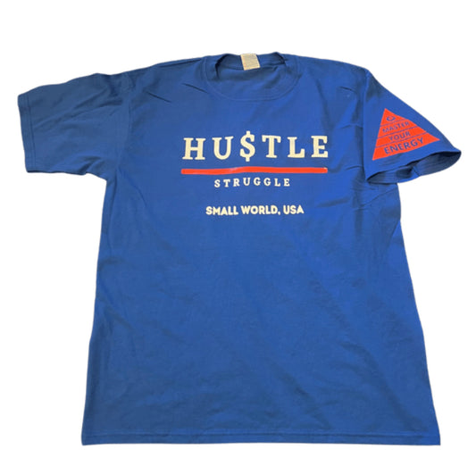 HUSTLE over struggle T-shirt (BLUE)