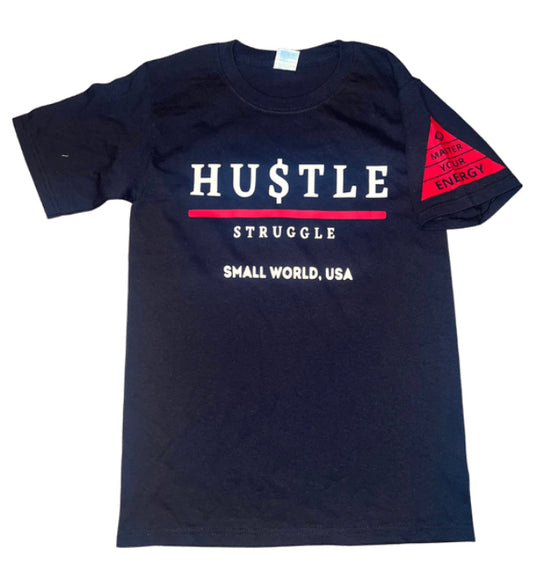 HUSTLE over struggle T-shirt (BLACK)